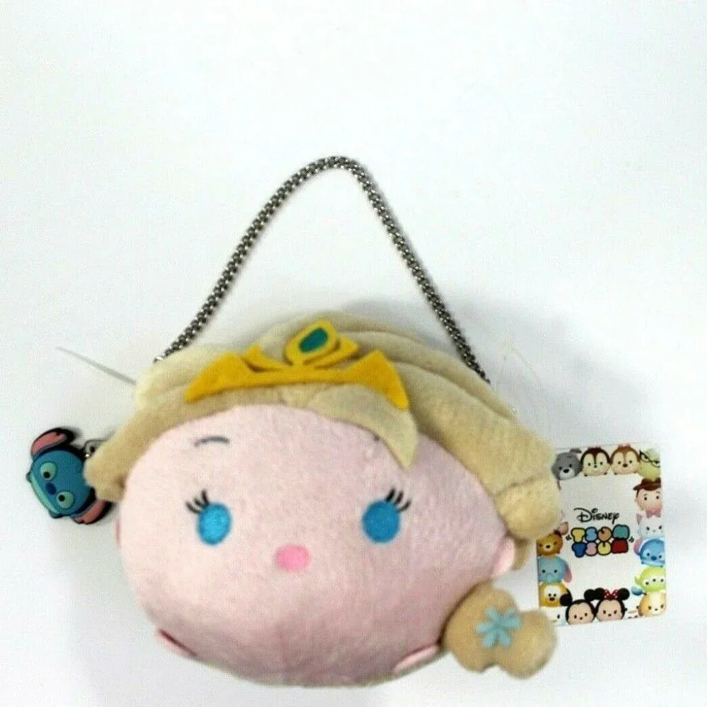 Disney Frozen Elsa tsum tsum Yellow Plush Purse Bag Chain Strap